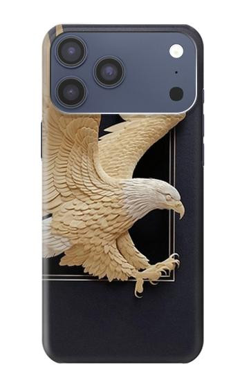S1383 Paper Sculpture Eagle Case For iPhone 17 Pro Max, 18 Pro Max
