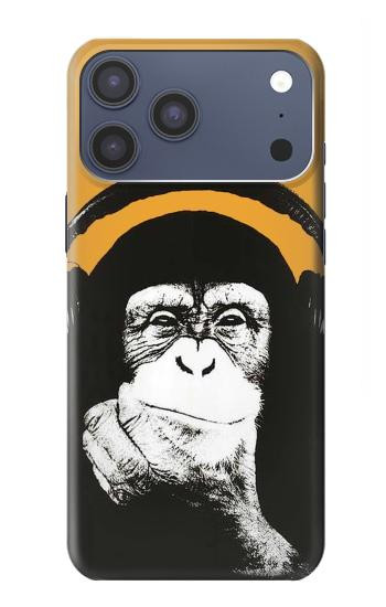 S2324 Funny Monkey with Headphone Pop Music Case For iPhone 17 Pro Max, 18 Pro Max