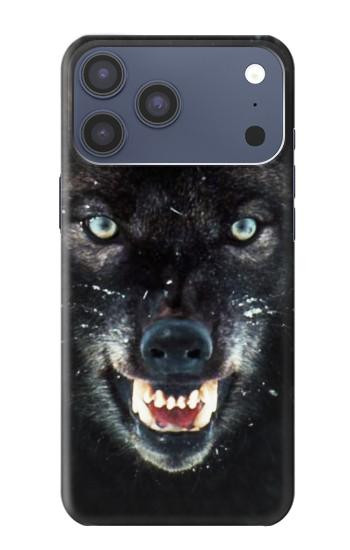 S2823 Black Wolf Blue Eyes Face Case For iPhone 17 Pro Max
