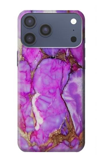 S2907 Purple Turquoise Stone Case For iPhone 17 Pro Max, 18 Pro Max