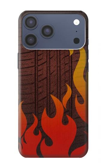 S2988 Rally Car Tire Fire Case For iPhone 17 Pro Max, 18 Pro Max