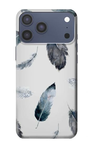 S3085 Feather Paint Pattern Case For iPhone 17 Pro Max, 18 Pro Max