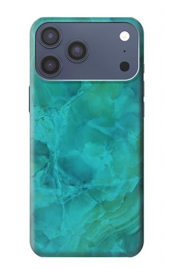 S3147 Aqua Marble Stone Case For iPhone 17 Pro Max, 18 Pro Max