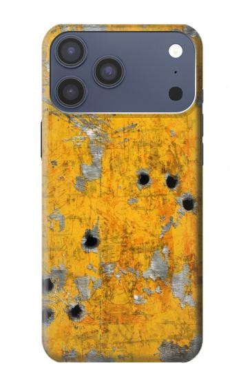 S3528 Bullet Rusting Yellow Metal Case For iPhone 17 Pro Max, 18 Pro Max