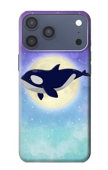 S3807 Killer Whale Orca Moon Pastel Fantasy Case For iPhone 17 Pro Max, 18 Pro Max
