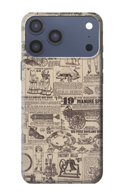 S3819 Retro Vintage Paper Case For iPhone 17 Pro Max