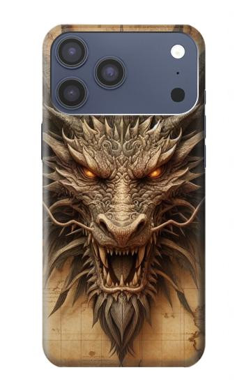 S3981 Dragon Head Old Map Case For iPhone 17 Pro Max, 18 Pro Max