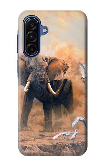 S1292 Dusty Elephant Egrets Case For Samsung Galaxy A17