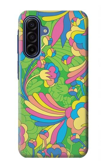 S3273 Flower Line Art Pattern Case For Samsung Galaxy A17, A18