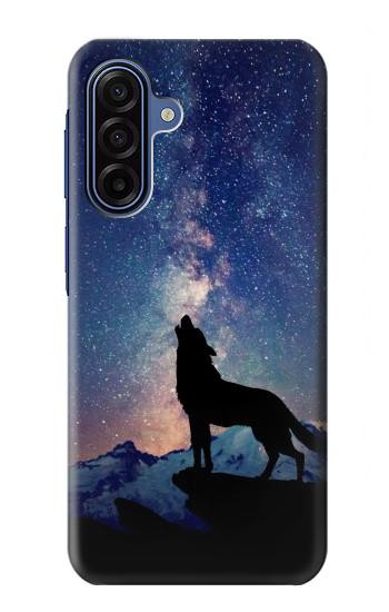 S3555 Wolf Howling Million Star Case For Samsung Galaxy A17, A18