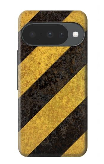 S2231 Yellow and Black Line Hazard Striped Case For Google Pixel 10, 10 Pro
