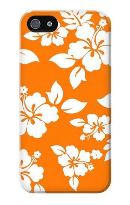 S2245 Hawaiian Hibiscus Orange Pattern Case For iPhone 5 5S SE