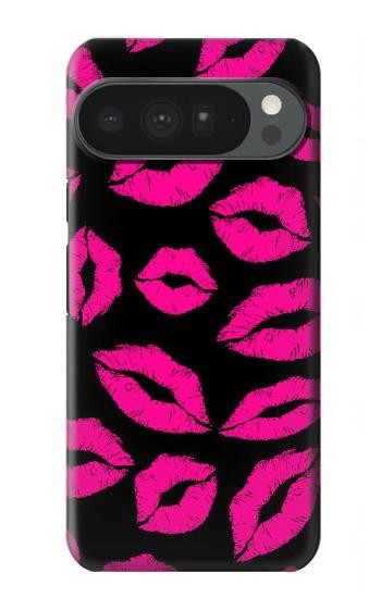 S2933 Pink Lips Kisses on Black Case For Google Pixel 10 Pro XL