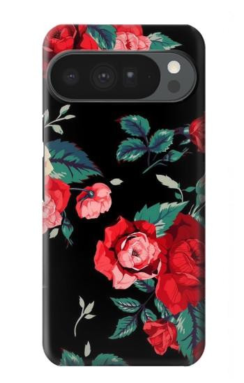 S3112 Rose Floral Pattern Black Case For Google Pixel 10 Pro XL