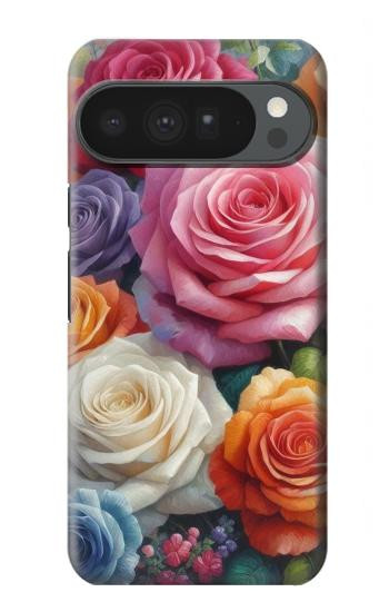 S3975 Colorful Roses Painting Case For Google Pixel 10 Pro XL