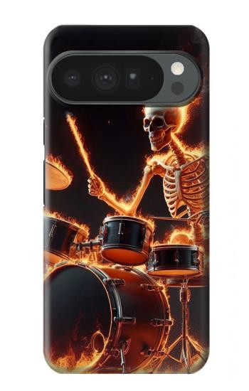 S3985 Fire Skull Drummer Case For Google Pixel 10 Pro XL