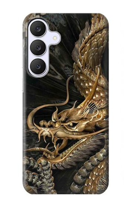 S0426 Gold Dragon Case For Samsung Galaxy S25 FE S0426 Gold Dragon Case For Samsung Galaxy S25 FE