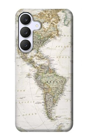 S0604 World Map Case For Samsung Galaxy S25 FE