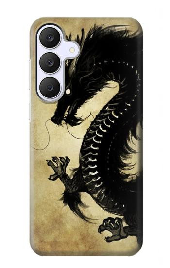 S1482 Black Dragon Painting Case For Samsung Galaxy S25 FE