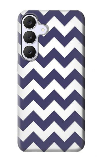 S2345 Navy Blue Shavron Zig Zag Pattern Case For Samsung Galaxy S25 FE