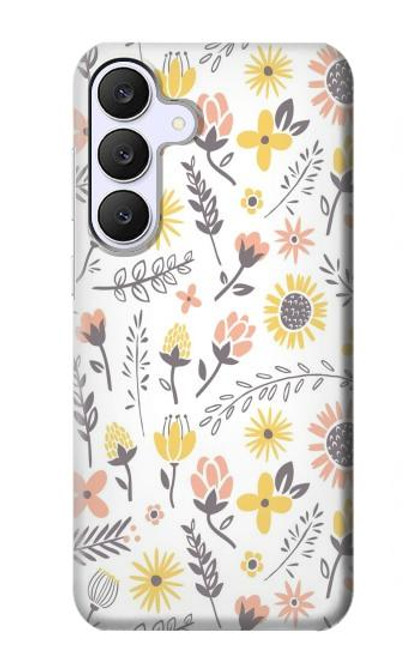 S2354 Pastel Flowers Pattern Case For Samsung Galaxy S25 FE S2354 Pastel Flowers Pattern Case For Samsung Galaxy S25 FE