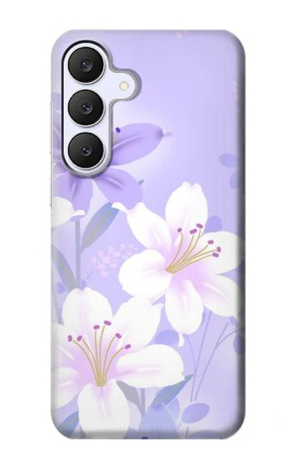 S2361 Purple White Flowers Case For Samsung Galaxy S25 FE
