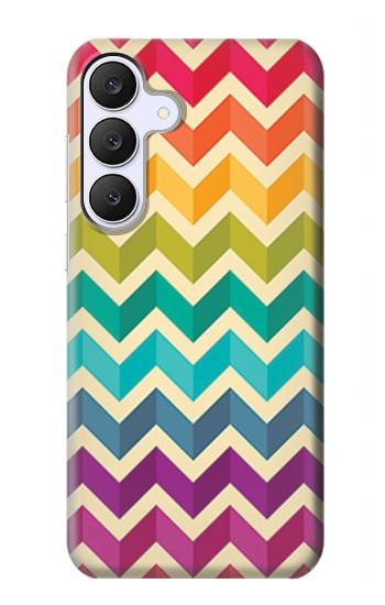 S2362 Rainbow Colorful Shavron Zig Zag Pattern Case For Samsung Galaxy S25 FE
