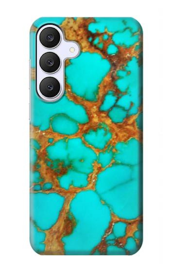 S2688 Aqua Copper Turquoise Gemstone Graphic Case For Samsung Galaxy S25 FE