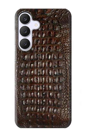 S2850 Brown Skin Alligator Graphic Printed Case For Samsung Galaxy S25 FE