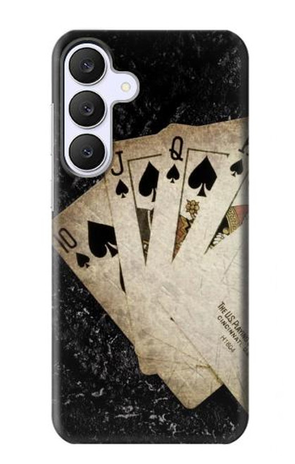 S3231 Vintage Royal Straight Flush Cards Case For Samsung Galaxy S25 FE