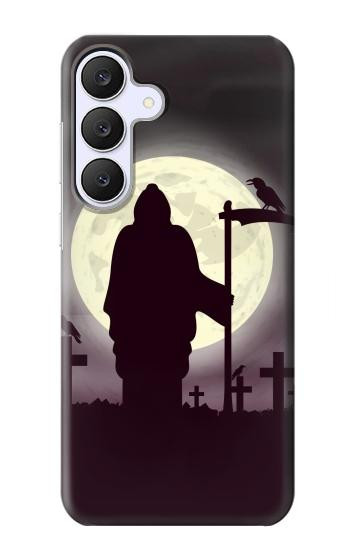 S3262 Grim Reaper Night Moon Cemetery Case For Samsung Galaxy S25 FE, S26 FE