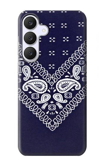 S3357 Navy Blue Bandana Pattern Case For Samsung Galaxy S25 FE, S26 FE