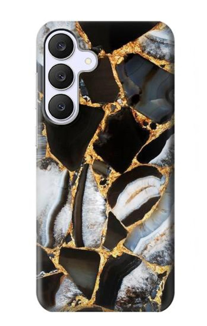 S3419 Gold Marble Graphic Print Case For Samsung Galaxy S25 FE