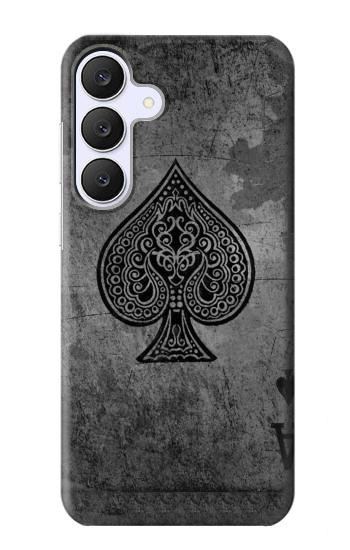 S3446 Black Ace Spade Case For Samsung Galaxy S25 FE, S26 FE