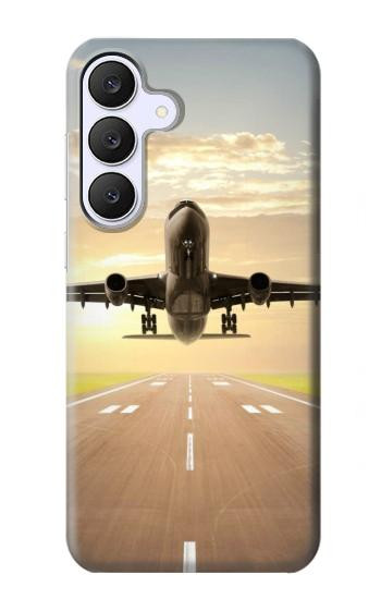 S3837 Airplane Take off Sunrise Case For Samsung Galaxy S25 FE