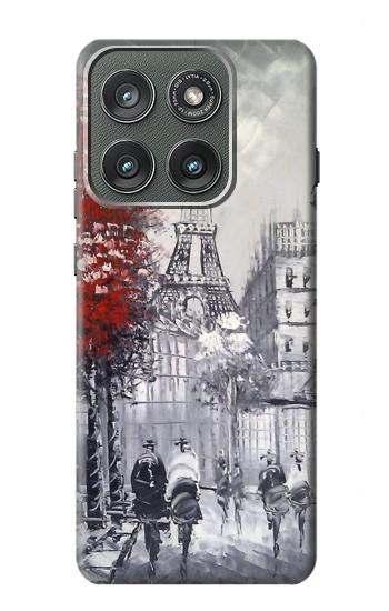 S1295 Eiffel Painting of Paris Case For Motorola Edge (2025)