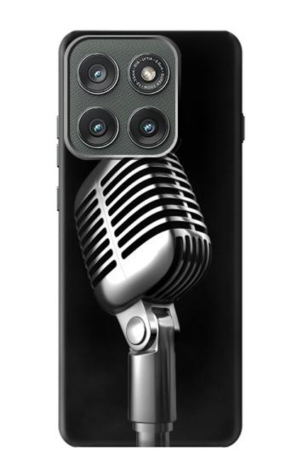 S1672 Retro Microphone Jazz Music Case For Motorola Edge (2025)