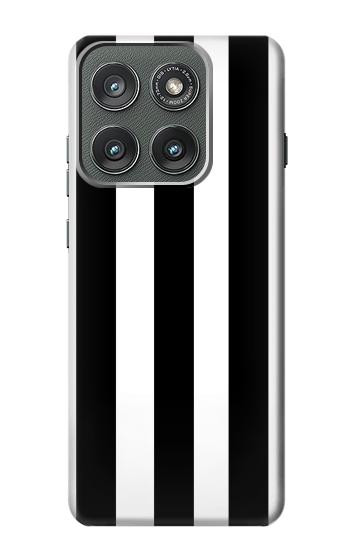 S2297 Black and White Vertical Stripes Case For Motorola Edge (2025)