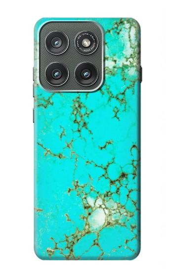 S2377 Turquoise Gemstone Texture Graphic Printed Case For Motorola Edge (2025)