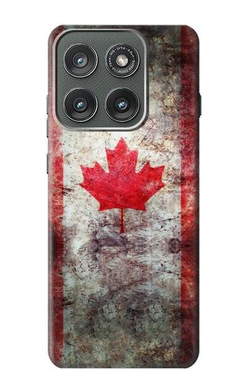 S2490 Canada Maple Leaf Flag Texture Case For Motorola Edge (2025)