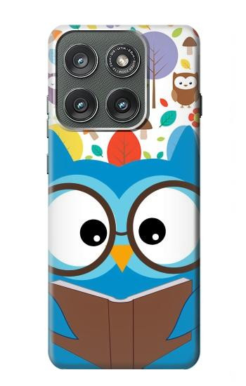 S2521 Cute Nerd Owl Cartoon Case For Motorola Edge (2025)