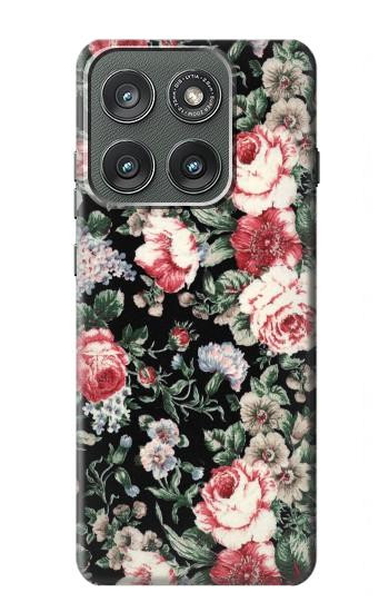 S2727 Vintage Rose Pattern Case For Motorola Edge (2025)