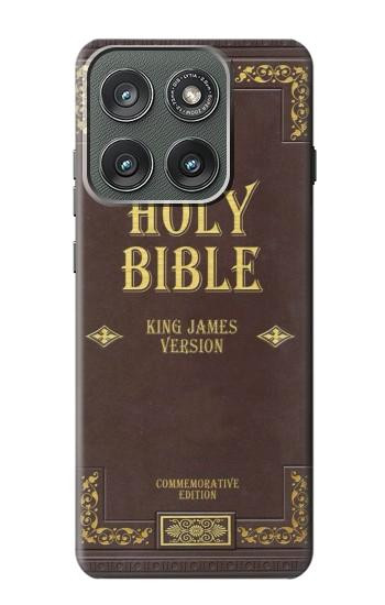 S2889 Holy Bible Cover King James Version Case For Motorola Edge (2025)