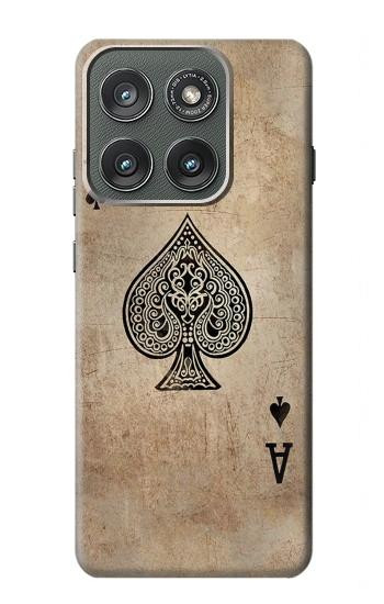 S2928 Vintage Spades Ace Card Case For Motorola Edge (2025)