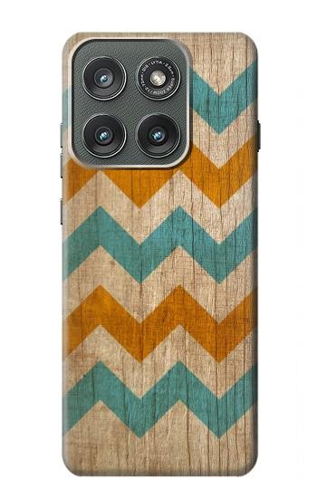S3033 Vintage Wood Chevron Graphic Printed Case For Motorola Edge (2025)