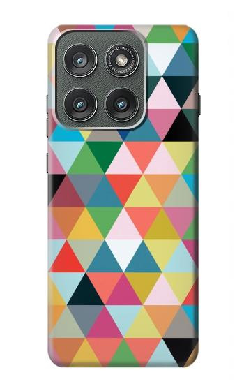 S3049 Triangles Vibrant Colors Case For Motorola Edge (2025)