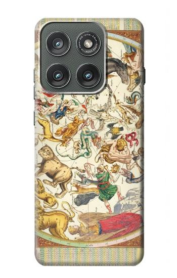 S3145 Antique Constellation Star Sky Map Case For Motorola Edge (2025)