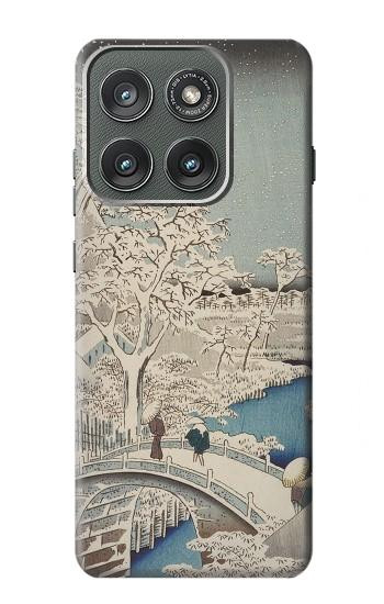 S3350 Utagawa Hiroshige Drum Bridge Yuhi Hill in Meguro Case For Motorola Edge (2025)