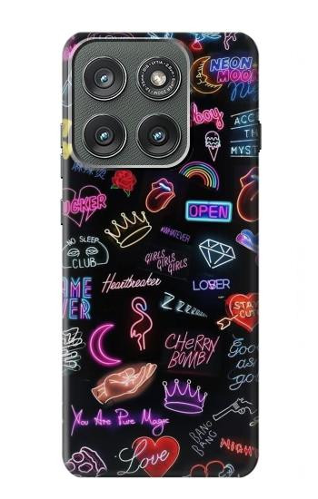 S3433 Vintage Neon Graphic Case For Motorola Edge (2025)