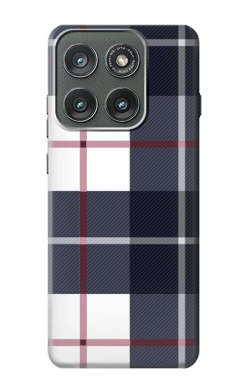 S3452 Plaid Fabric Pattern Case For Motorola Edge (2025)